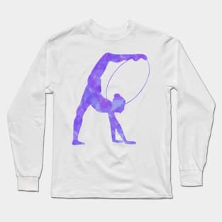 Purple Rhythmic Gymnast Hoop Long Sleeve T-Shirt